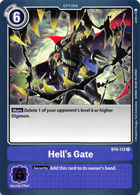Hell's Gate [BT4-112-R] [Great Legend] Normal