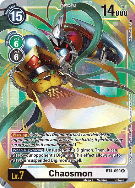 Chaosmon (Alternate Art) [BT4-090] [Great Legend] Foil