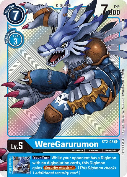 WereGarurumon - ST2-08 (Official Tournament Pack Vol.2) [ST2-08] [Starter Deck 02: Cocytus Blue] Foil