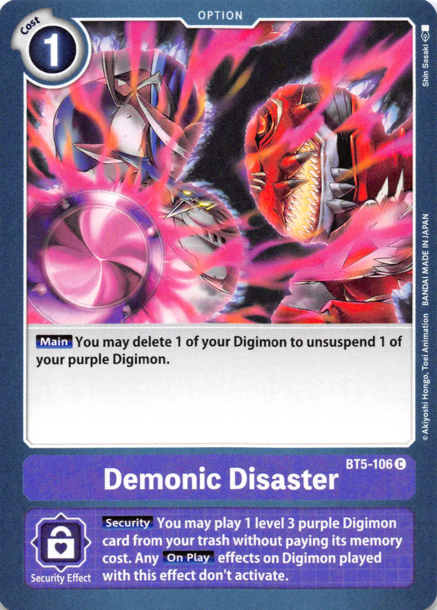 Demonic Disaster [BT5-106] [Battle of Omni] Normal