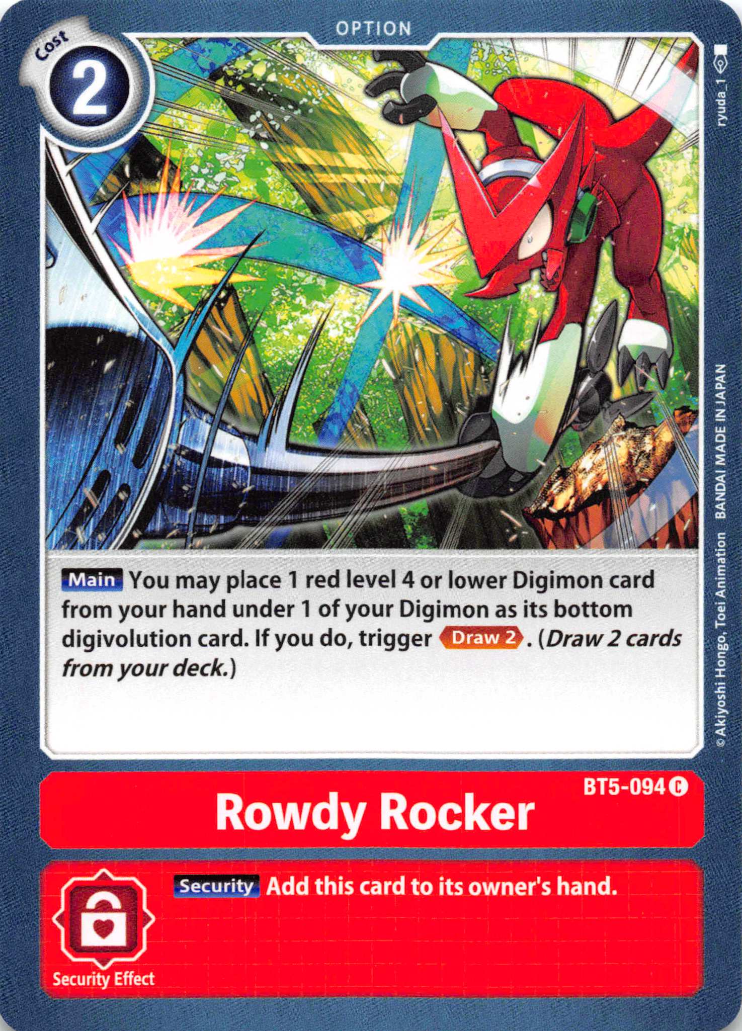 Rowdy Rocker [BT5-094] [Battle of Omni] Normal