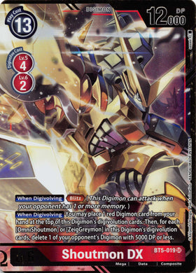 Shoutmon DX (Alternate Art) [BT5-019] [Battle of Omni] Foil