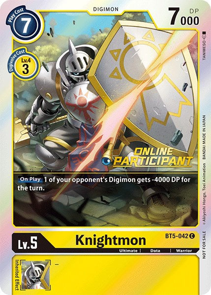 Knightmon - BT5-042 (2021 Championship Online Regional) [Online Participant] [BT5-042] [Battle of Omni] Foil