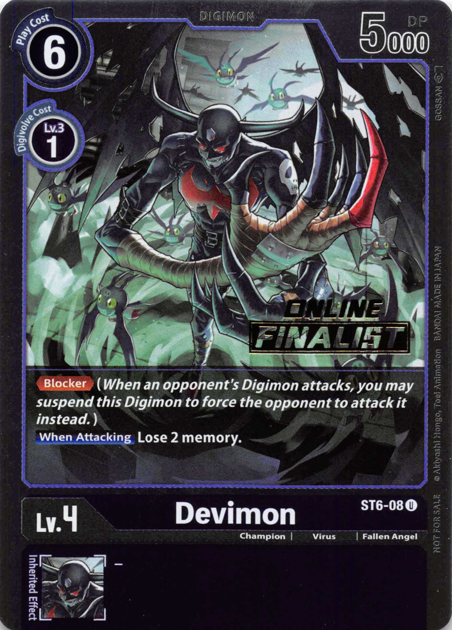 Devimon - ST6-08 (2021 Championship Online Regional) [Online Finalist] [ST6-08] [Starter Deck 06: Venomous Violet] Foil