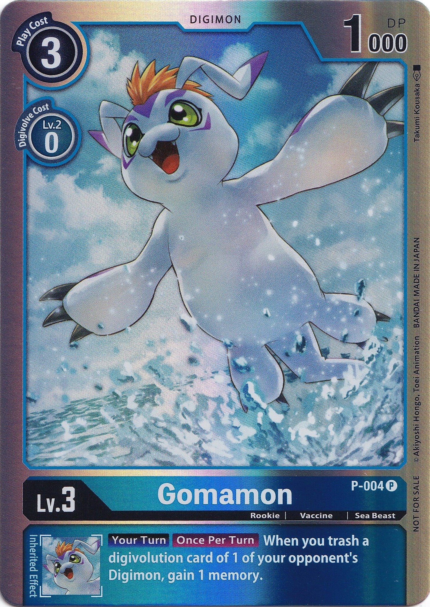 Gomamon - P-004 (Rainbow Foil) [P-004] [Digimon Promotion Cards] Foil