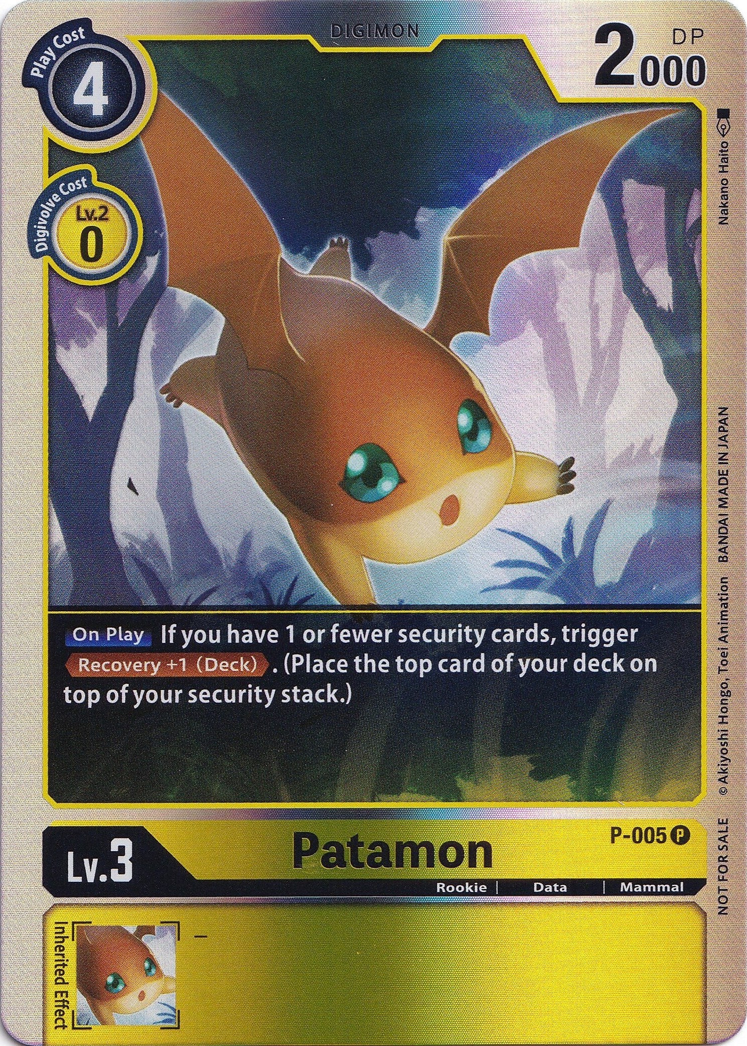 Patamon - P-005 (Rainbow Foil) [P-005] [Digimon Promotion Cards] Foil