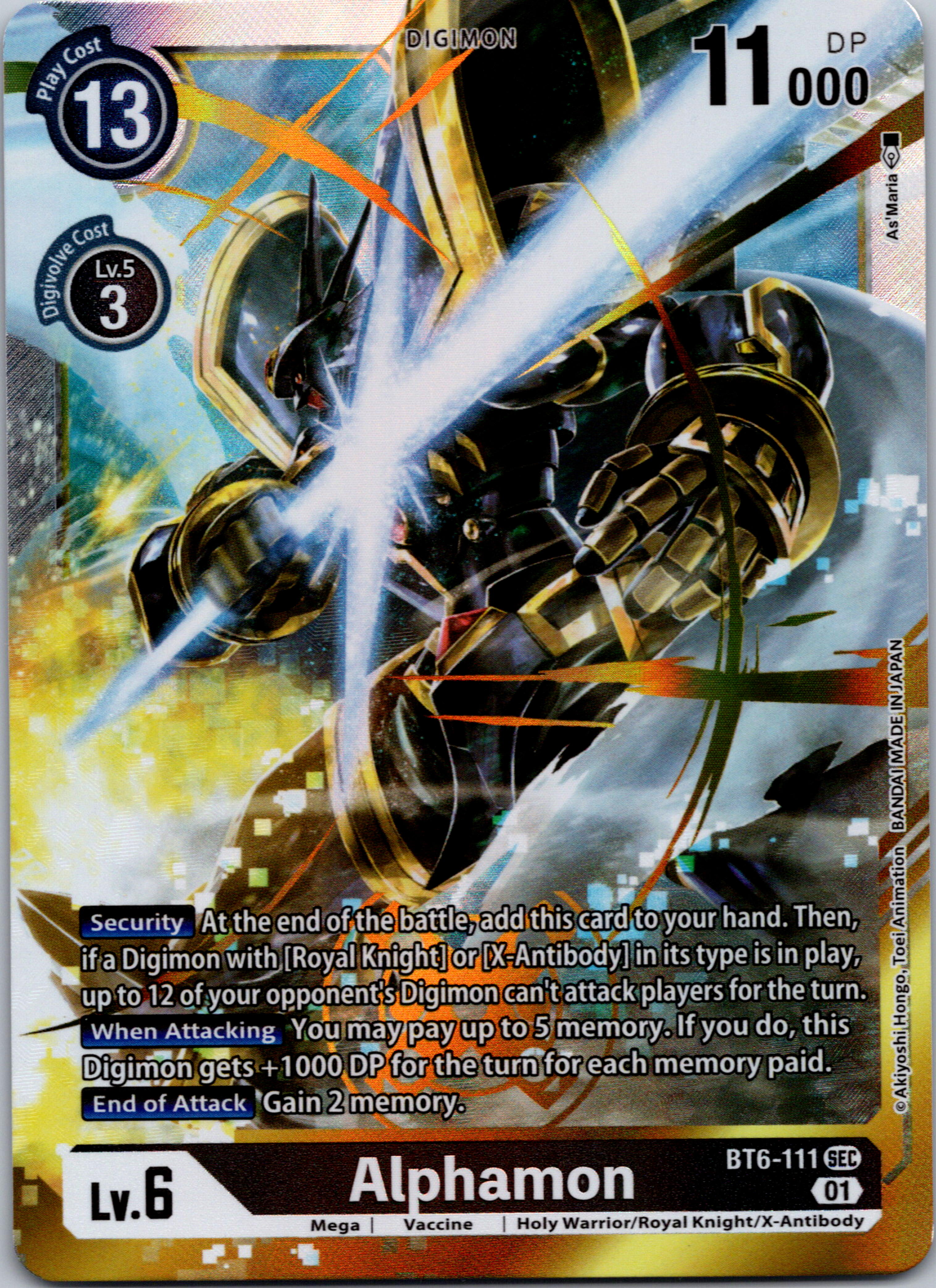 Alphamon [BT6-111] [Double Diamond] Foil