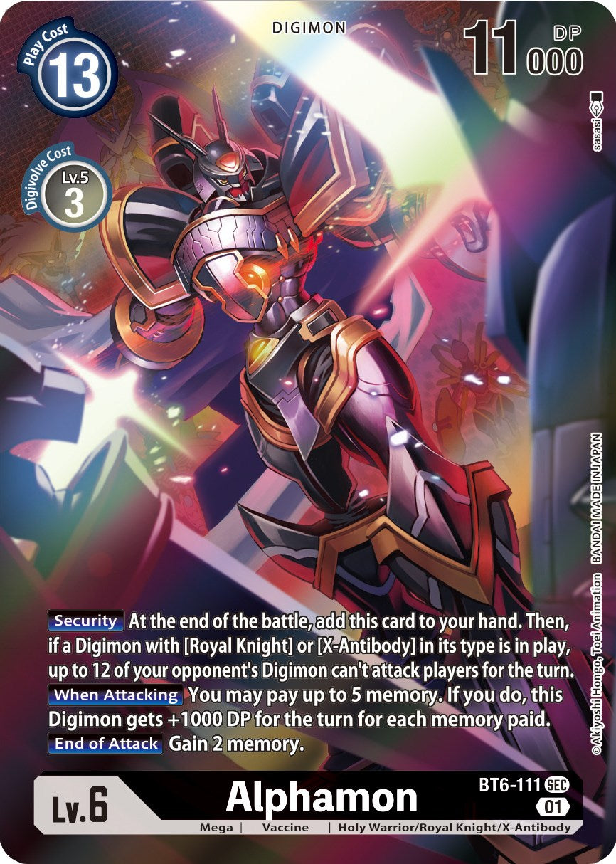 Alphamon (Alternate Art) [BT6-111] [Double Diamond] Foil