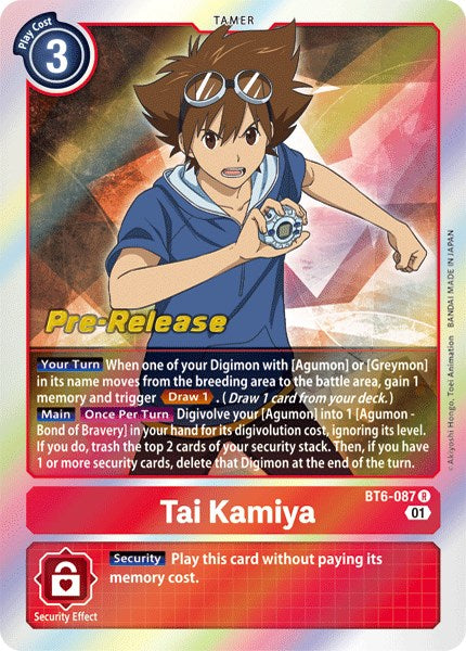 Tai Kamiya [BT6-087] [Double Diamond Pre-Release Cards] Normal