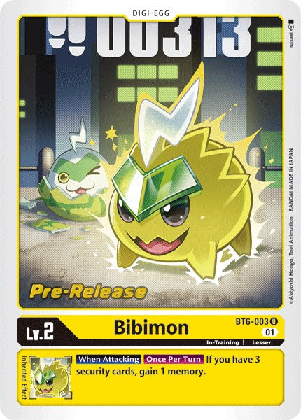 Bibimon [BT6-003] [Double Diamond Pre-Release Cards] Foil