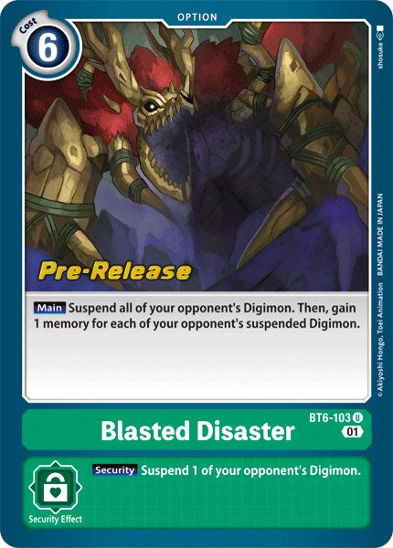 Blasted Disaster [BT6-103] [Double Diamond Pre-Release Cards] Normal