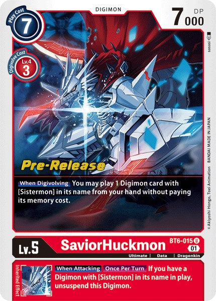 SaviorHuckmon [BT6-015] [Double Diamond Pre-Release Cards] Normal