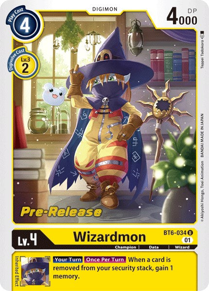 Wizardmon [BT6-034] [Double Diamond Pre-Release Cards] Foil