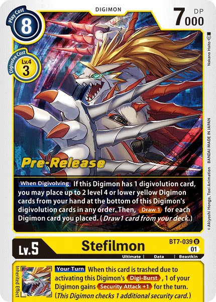 Stefilmon [BT7-039] [Next Adventure Pre-Release Cards] Normal