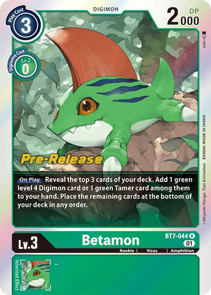 Betamon [BT7-044] [Next Adventure Pre-Release Cards] Foil