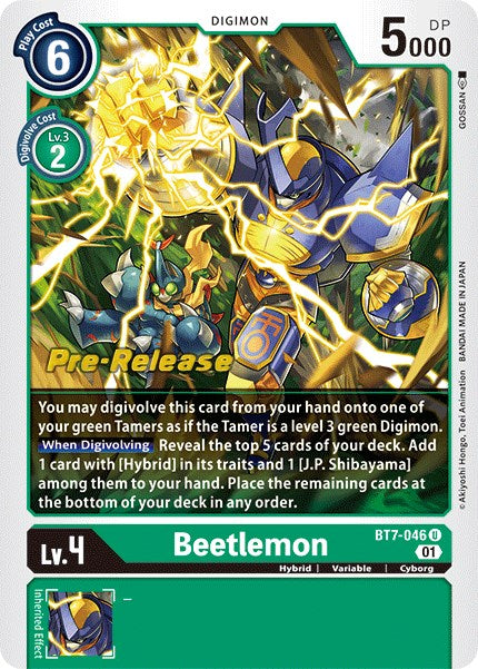 Beetlemon [BT7-046] [Next Adventure Pre-Release Cards] Foil