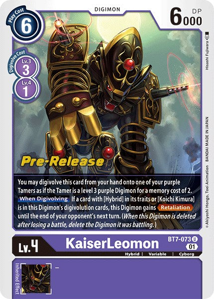 KaiserLeomon [BT7-073] [Next Adventure Pre-Release Cards] Foil