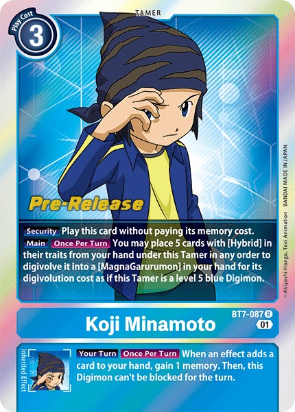 Koji Minamoto [BT7-087] [Next Adventure Pre-Release Cards] Foil