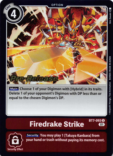 Firedrake Strike [BT7-093] [Next Adventure Pre-Release Cards] Foil