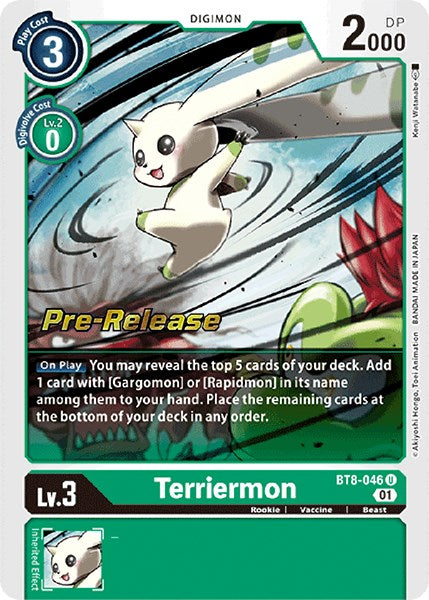 Terriermon [BT8-046] [New Awakening Pre-Release Cards] Normal