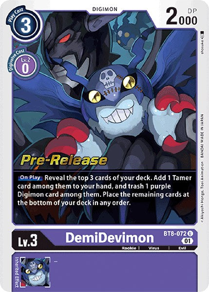 DemiDevimon [BT8-072] [New Awakening Pre-Release Cards] Normal