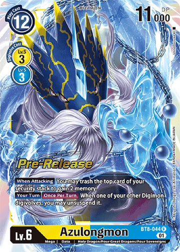 Azulongmon [BT8-044] [New Awakening Pre-Release Cards] Foil