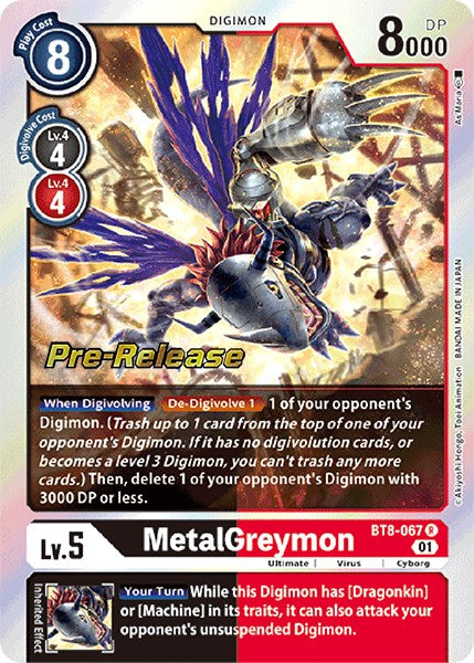 MetalGreymon [BT8-067] [New Awakening Pre-Release Cards] Normal