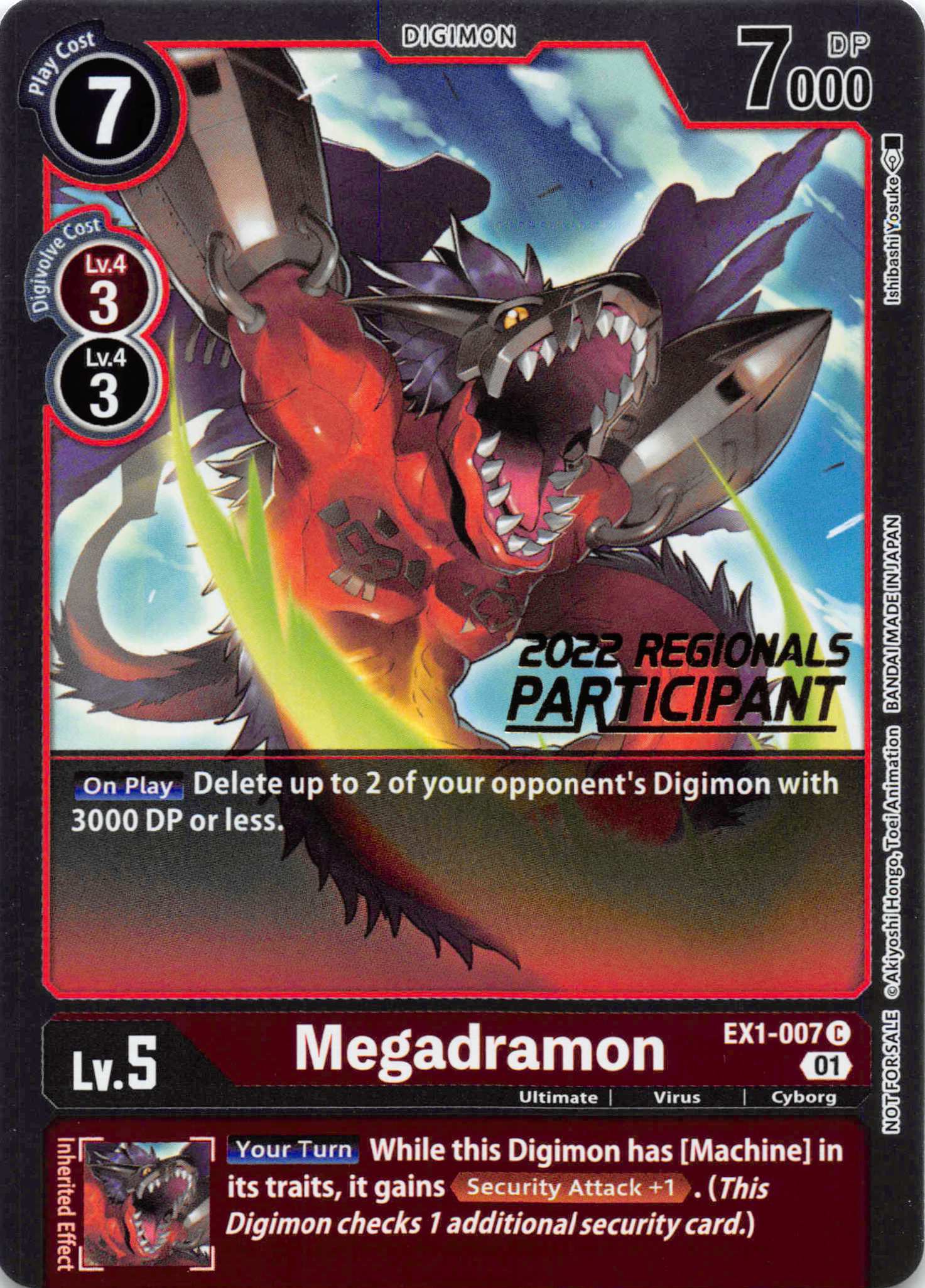 Megadramon (2022 Championship Online Regional) [Online Participant] [EX1-007] [Classic Collection] Foil