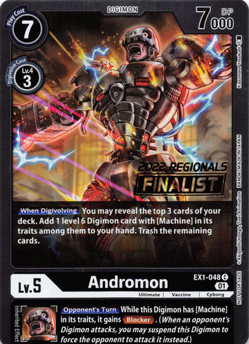 Andromon (2022 Championship Online Regional) [Online Finalist] [EX1-048] [Classic Collection] Foil