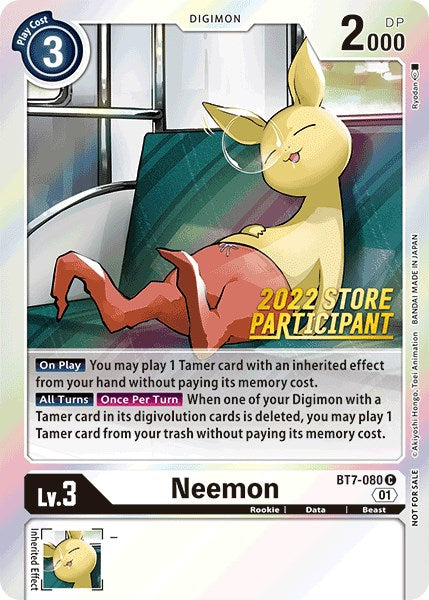 Neemon (2022 Store Participant) [BT7-080] [Next Adventure] Foil