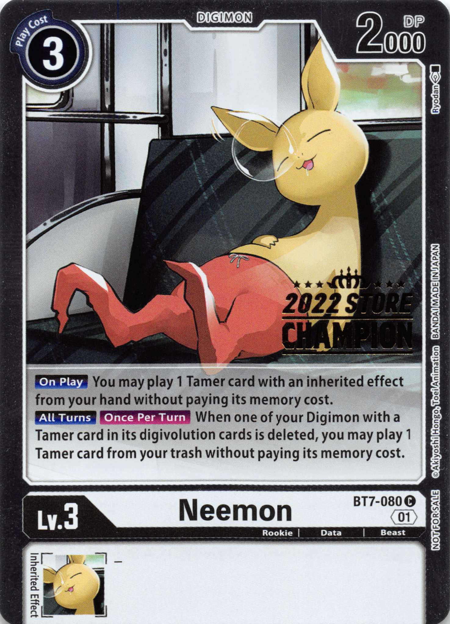 Neemon (2022 Store Champion) [BT7-080] [Next Adventure] Foil