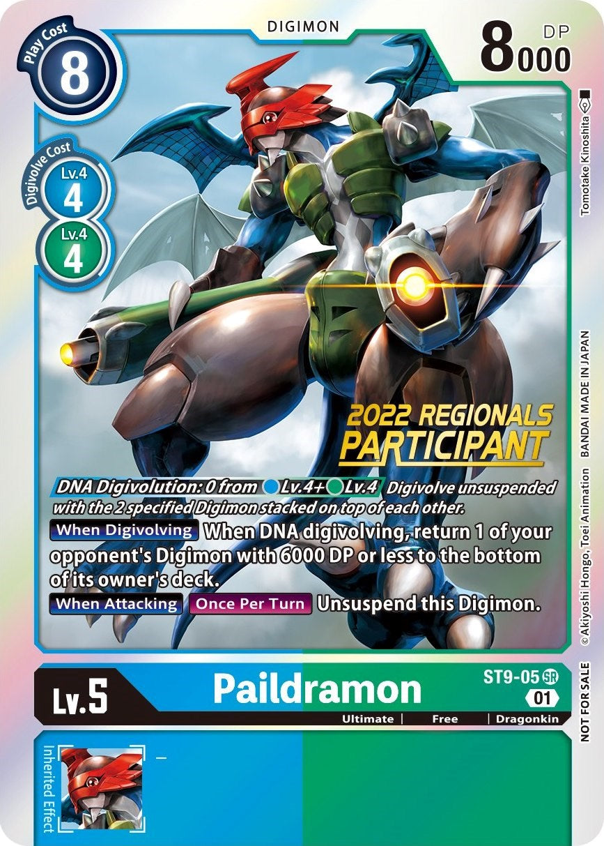 Paildramon (2022 Championship Offline Regional) [Online Participant] [ST9-05] [Starter Deck 09: Ultimate Ancient Dragon] Foil