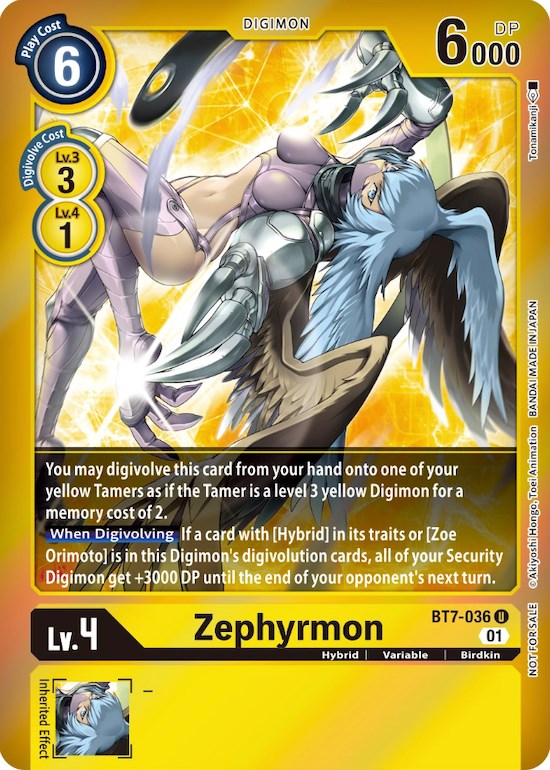Zephyrmon (Event Pack 3) [BT7-036 U] [Next Adventure] Foil