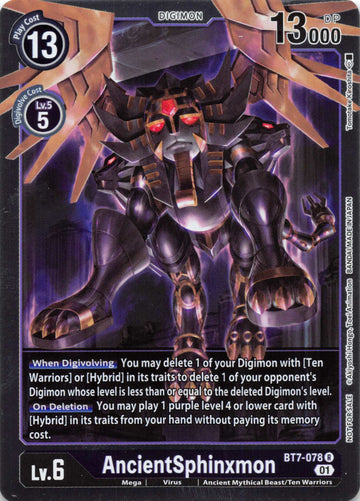 AncientSphinxmon (Event Pack 3) [BT7-078] [Next Adventure] Foil