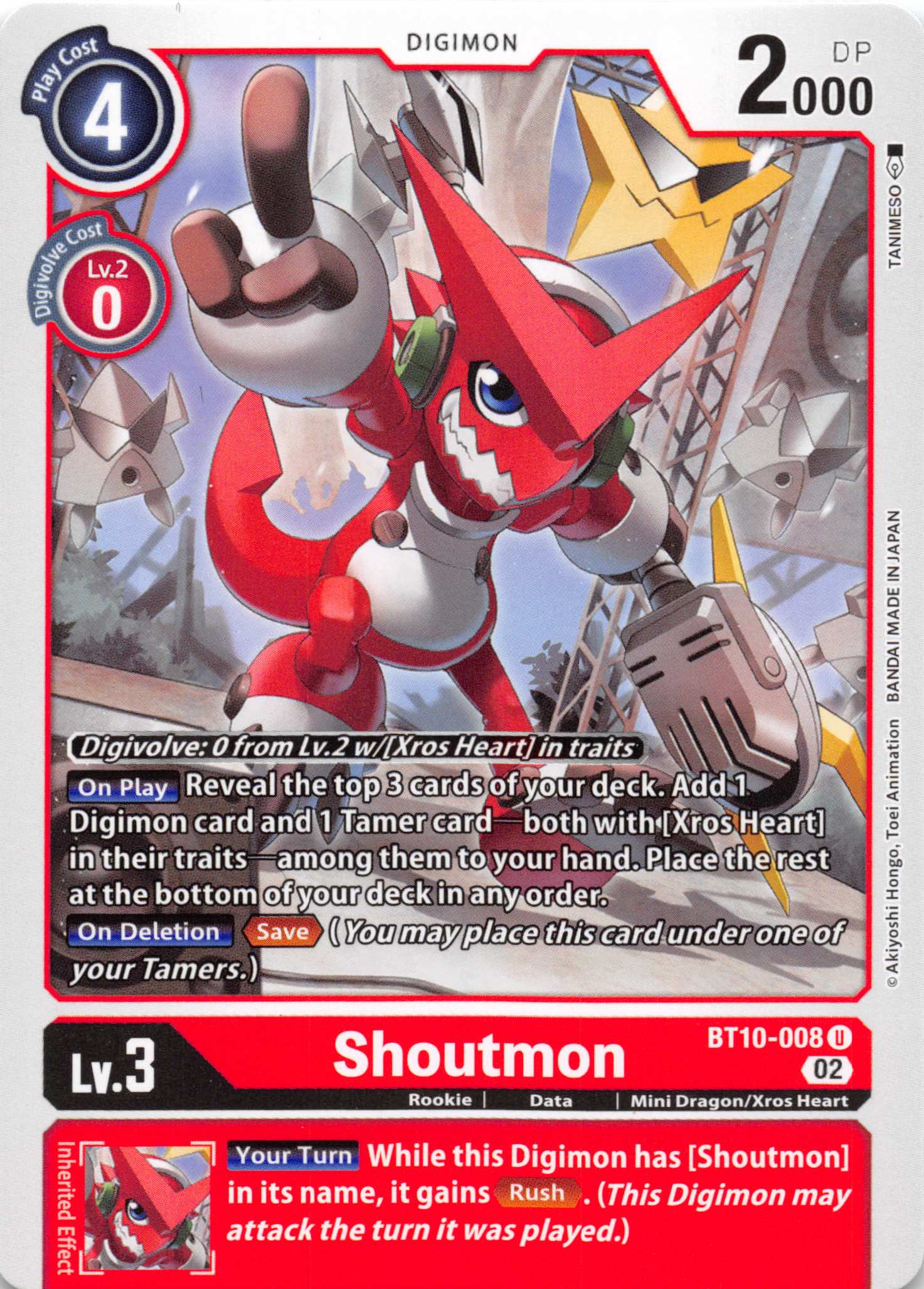 Shoutmon [BT10-008] [Xros Encounter] Normal