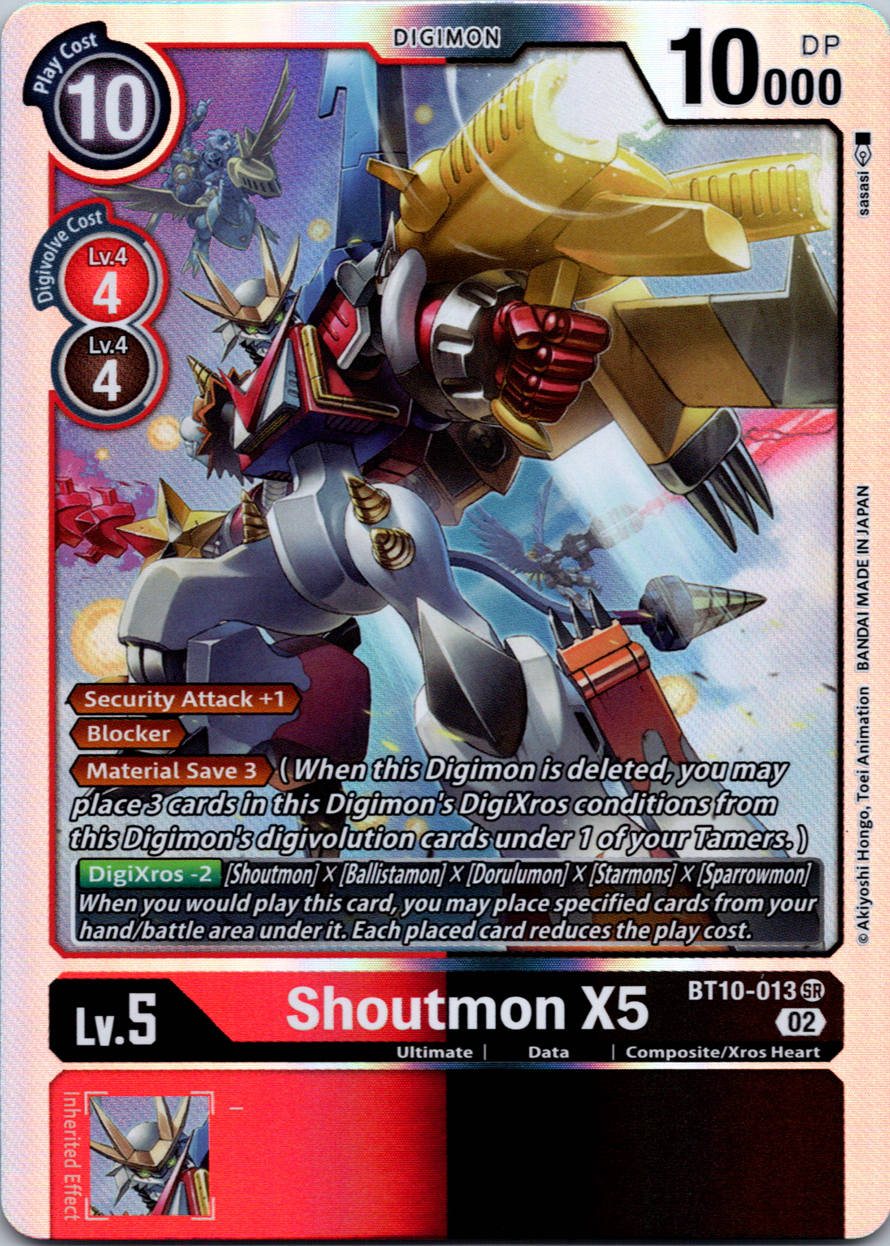 Shoutmon X5 [BT10-013] [Xros Encounter] Foil