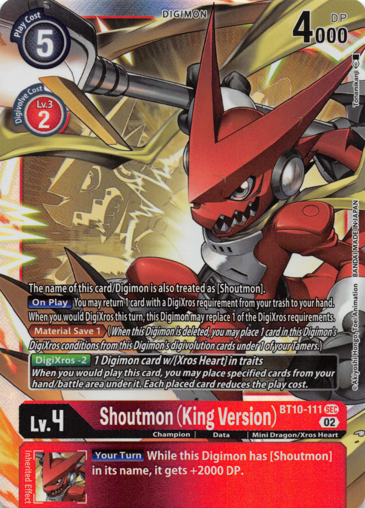 Shoutmon (King Version) [BT10-111] [Xros Encounter] Foil