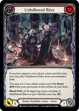 Unhallowed Rites (Red) [MON159] 1st Edition Normal - Duel Kingdom