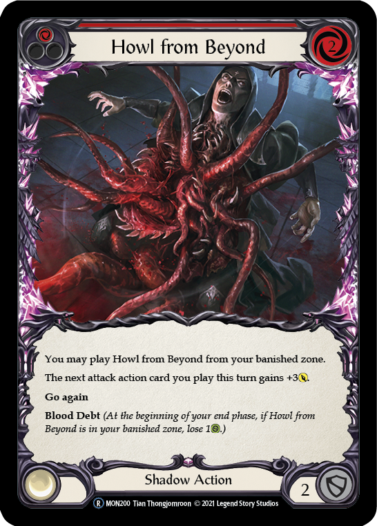 Howl from Beyond (Red) (Rainbow Foil) [U-MON200-RF] Unlimited Rainbow Foil - Duel Kingdom