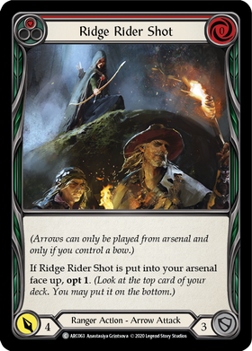 Ridge Rider Shot (Red) [ARC063] Unlimited Rainbow Foil - Duel Kingdom