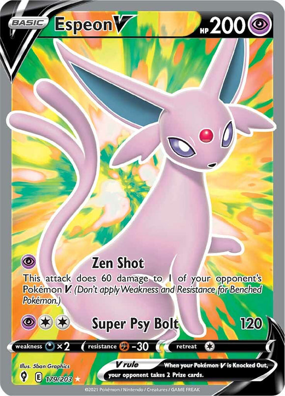 Espeon V (179/203) [Sword & Shield: Evolving Skies] - Duel Kingdom