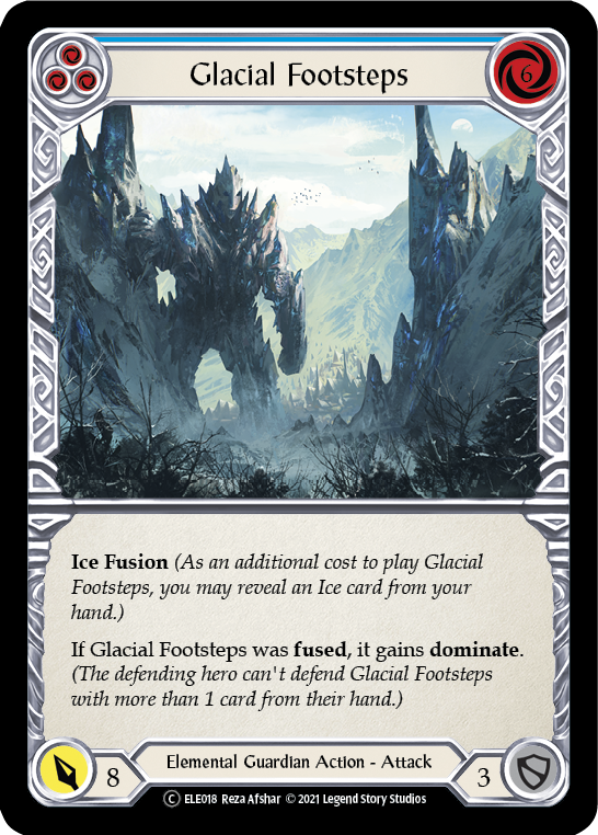 Glacial Footsteps (Blue) [U-ELE018] Unlimited Rainbow Foil - Duel Kingdom