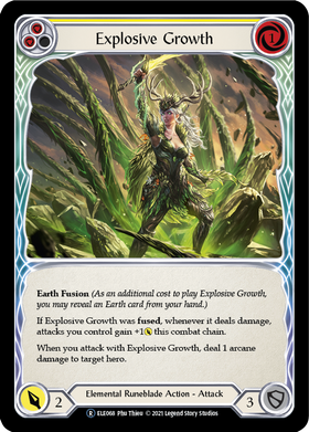 Explosive Growth (Yellow) [U-ELE068] Unlimited Rainbow Foil - Duel Kingdom