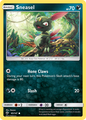 Sneasel (85/147) [Sun & Moon: Burning Shadows] - Duel Kingdom