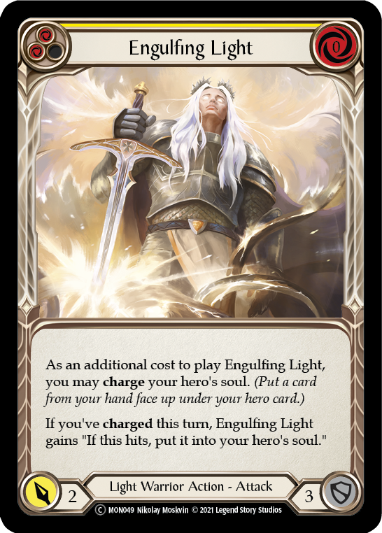 Engulfing Light (Yellow) (Rainbow Foil) [U-MON049-RF] Unlimited Rainbow Foil - Duel Kingdom