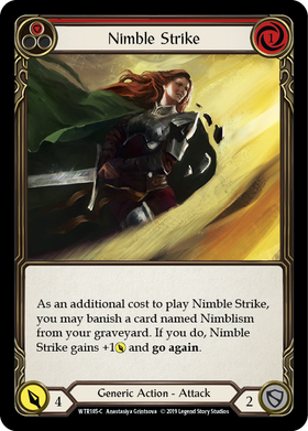 Nimble Strike (Red) [WTR185-C] Alpha Print Rainbow Foil - Duel Kingdom