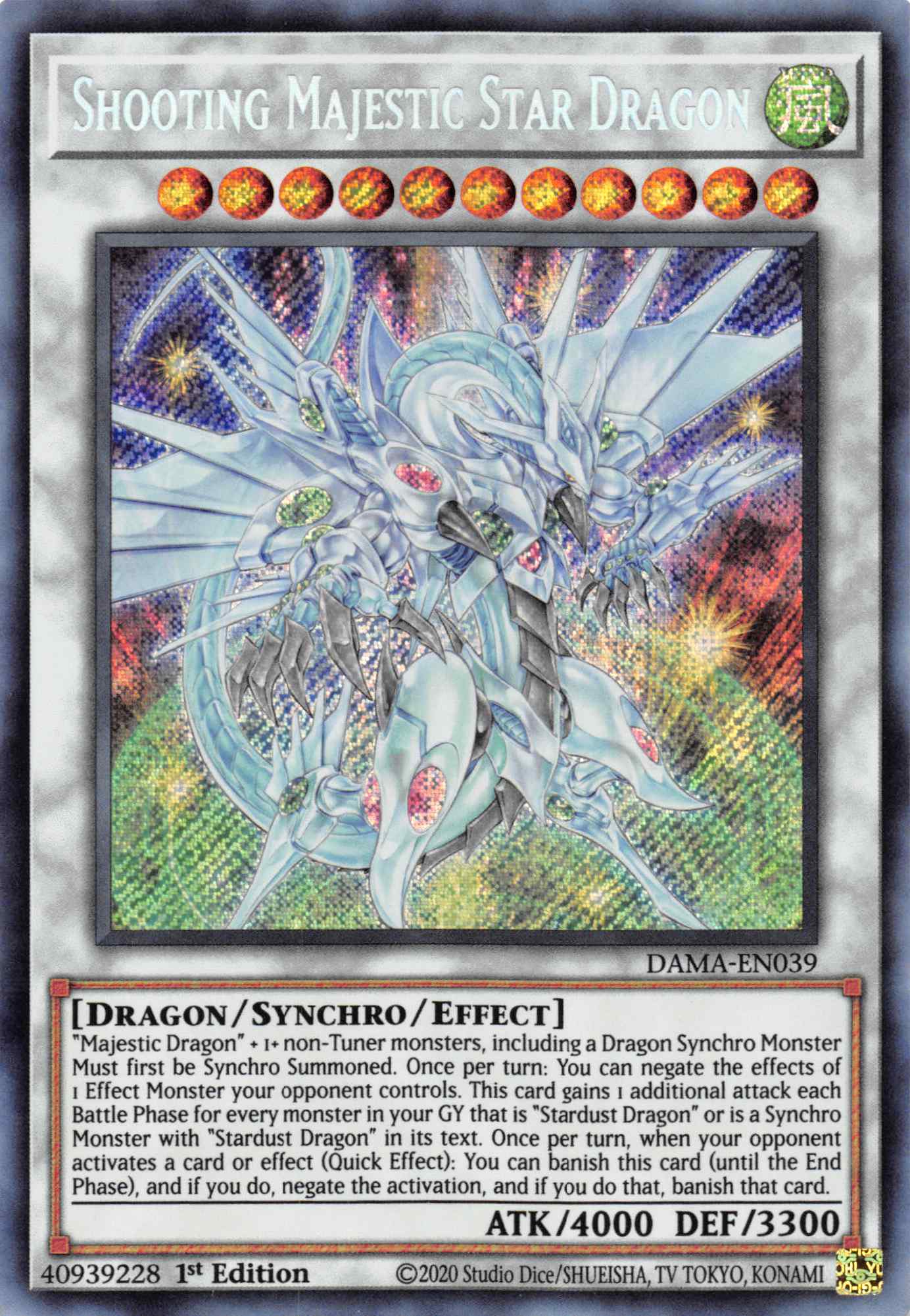 Shooting Majestic Star Dragon [DAMA-EN039] Secret Rare - Duel Kingdom