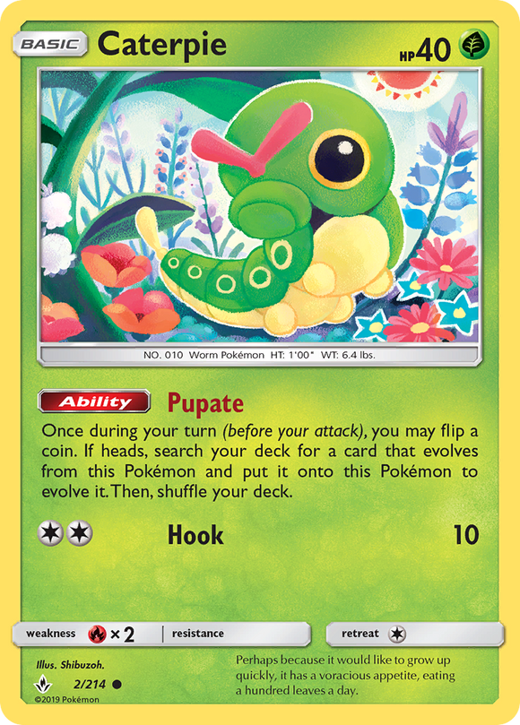 Caterpie (2/214) [Sun & Moon: Unbroken Bonds] - Duel Kingdom