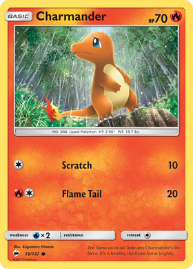 Charmander (18/147) [Sun & Moon: Burning Shadows] - Duel Kingdom