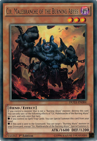 Cir, Malebranche of the Burning Abyss [DUEA-EN084] Rare - Duel Kingdom